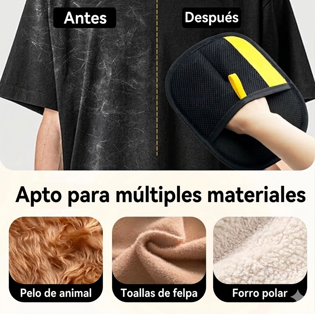 Guante Removedor de Pelo 2 en 1